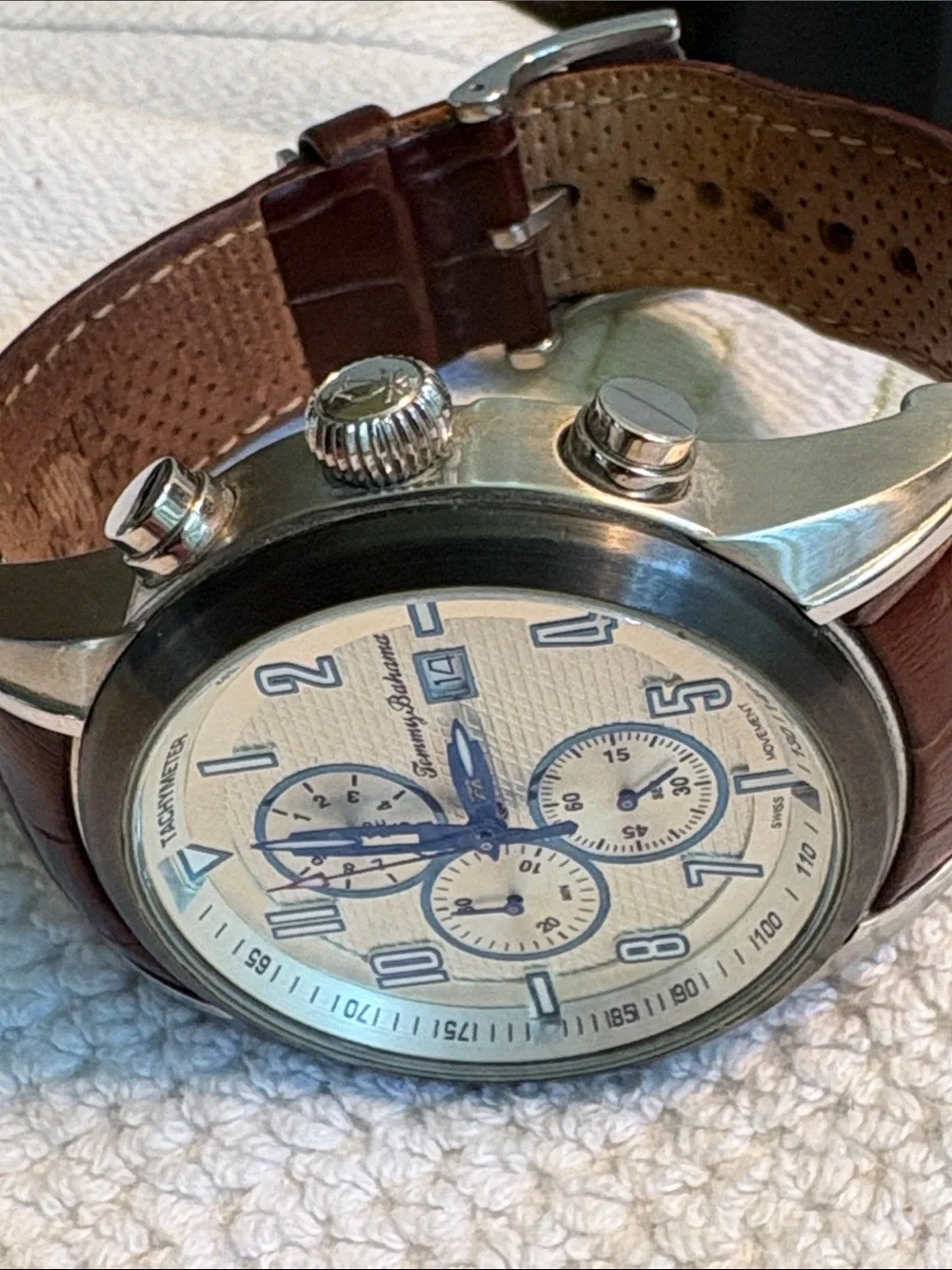 Tommy Bahama Havana Pilot Chronograph Watch